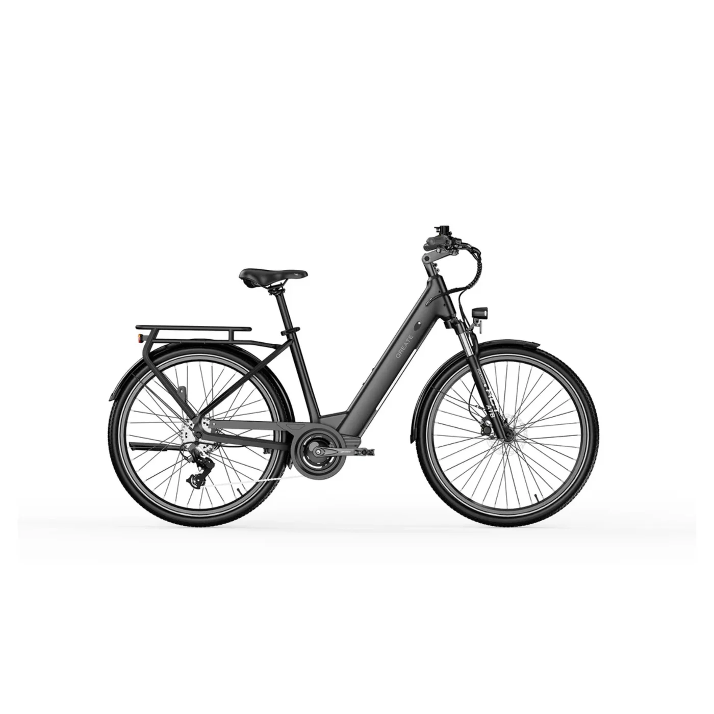 A-Spadz City Pro Elektrische Stadsfiets Zwart – 540Wh Accu – 250W Ananda Motor – Shimano 7 Versnellingen NFC+APP